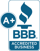 BBB Accredited Business with A  Rating logo
