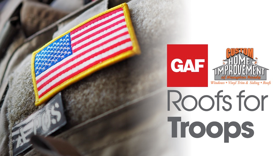 Custom Home Improvement Images - GAF Roofs for Troops & Custom Home Improvement logo